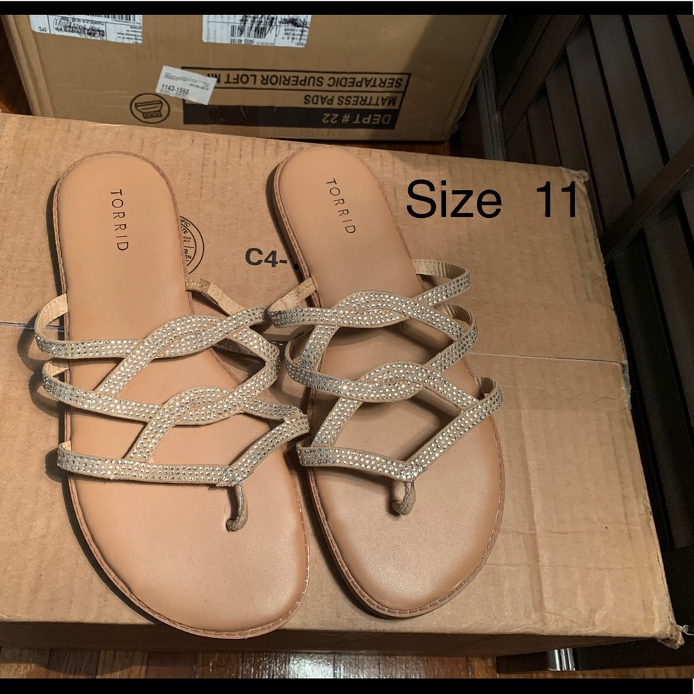 Torrid Tan Jeweled Sandals